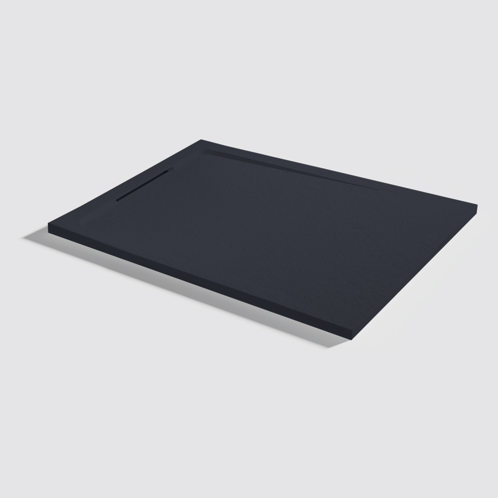 Duschwanne Halo Slate Negro Rechteckig 100x80