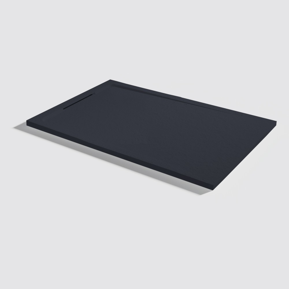 Plato de ducha Halo Slate Negro Rectangular 120x80
