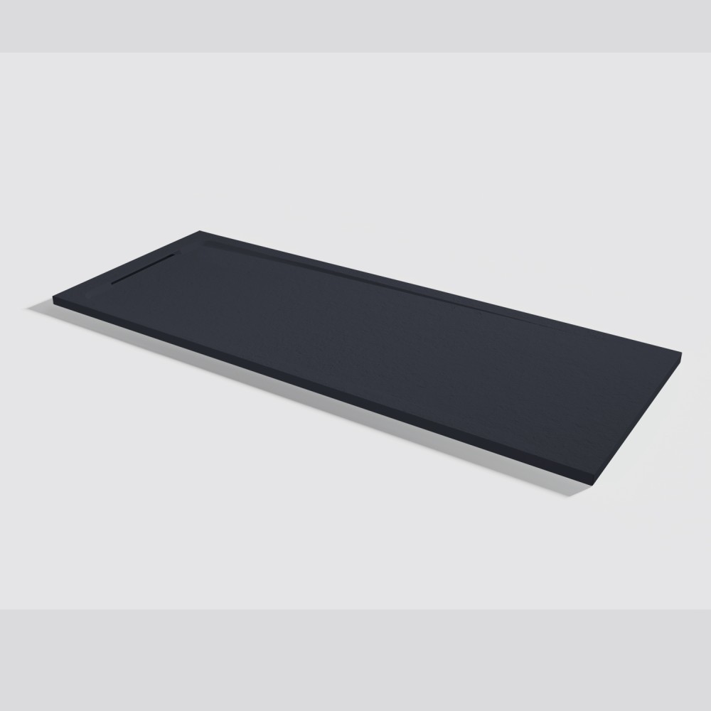 Plato de ducha Halo Slate Negro Rectangular 180x70