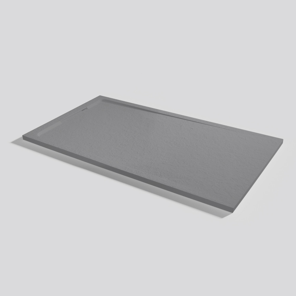 Shower tray Halo Slate Platinum Rectangular 160x90