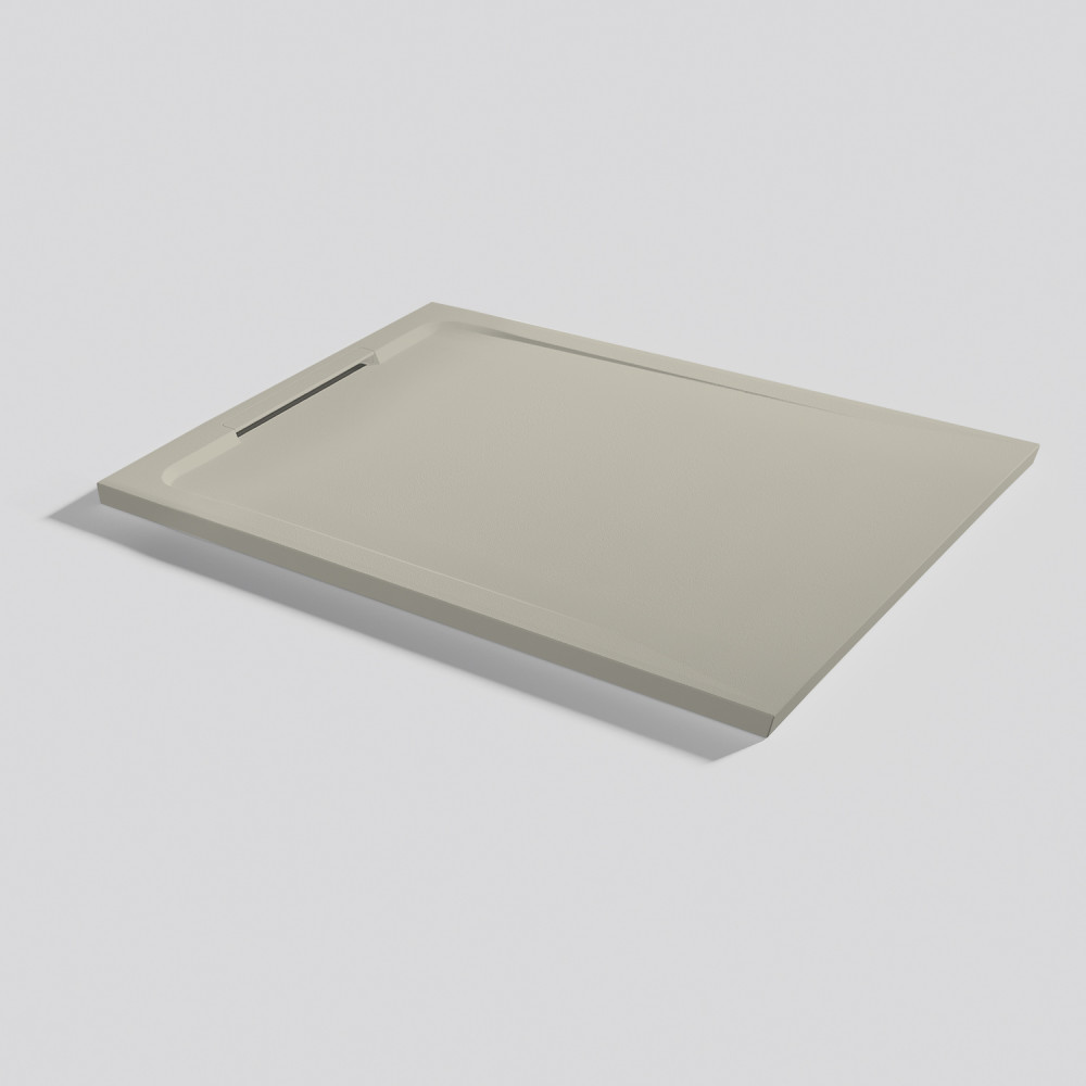 Plato de ducha Halo Zero Crema Rectangular 100x80