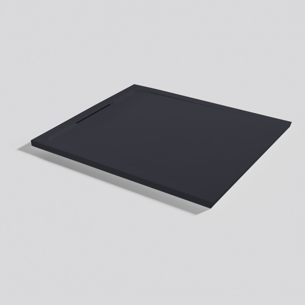 Plato de ducha Halo Zero Negro Rectangular 100x90
