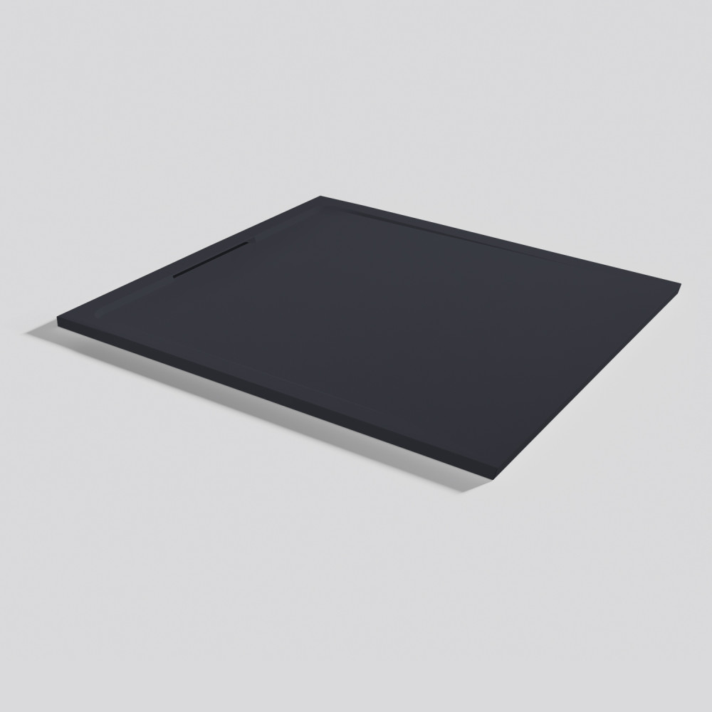 Plato de ducha Halo Zero Negro Rectangular 120x100