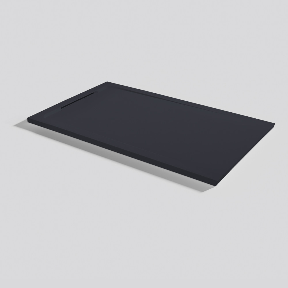 Plato de ducha Halo Zero Negro Rectangular 120x70