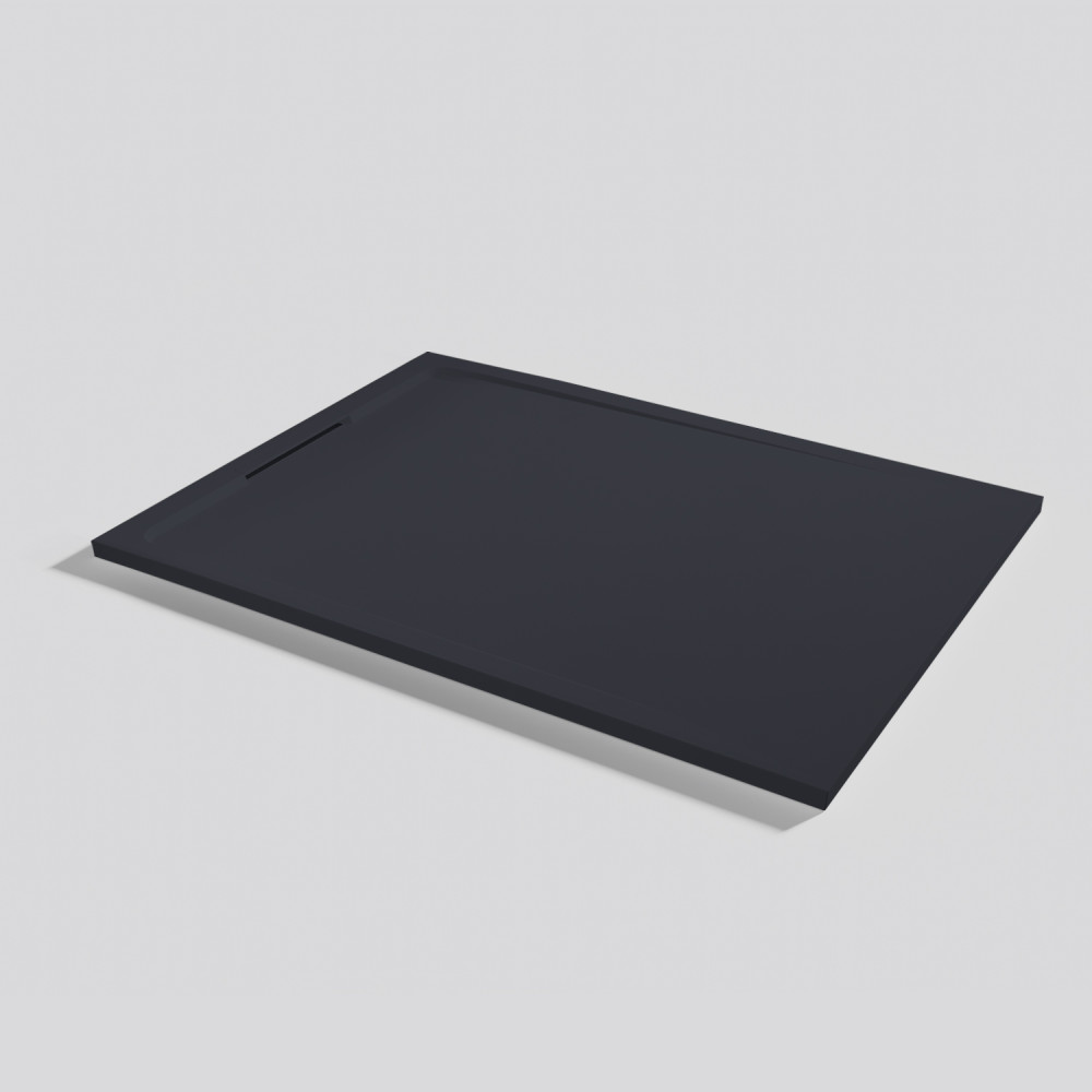 Plato de ducha Halo Zero Negro Rectangular 140x100