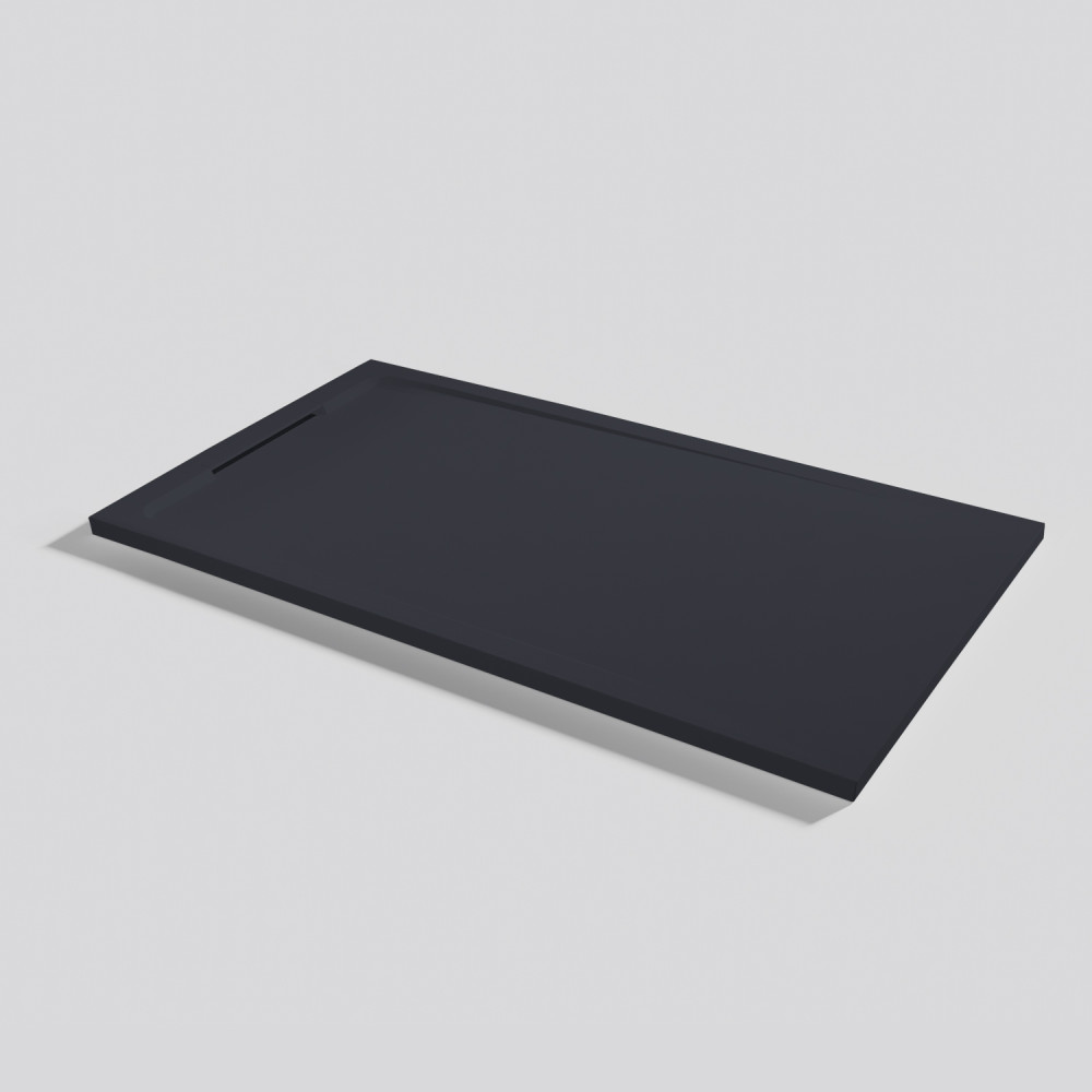 Plato de ducha Halo Zero Negro Rectangular 140x80