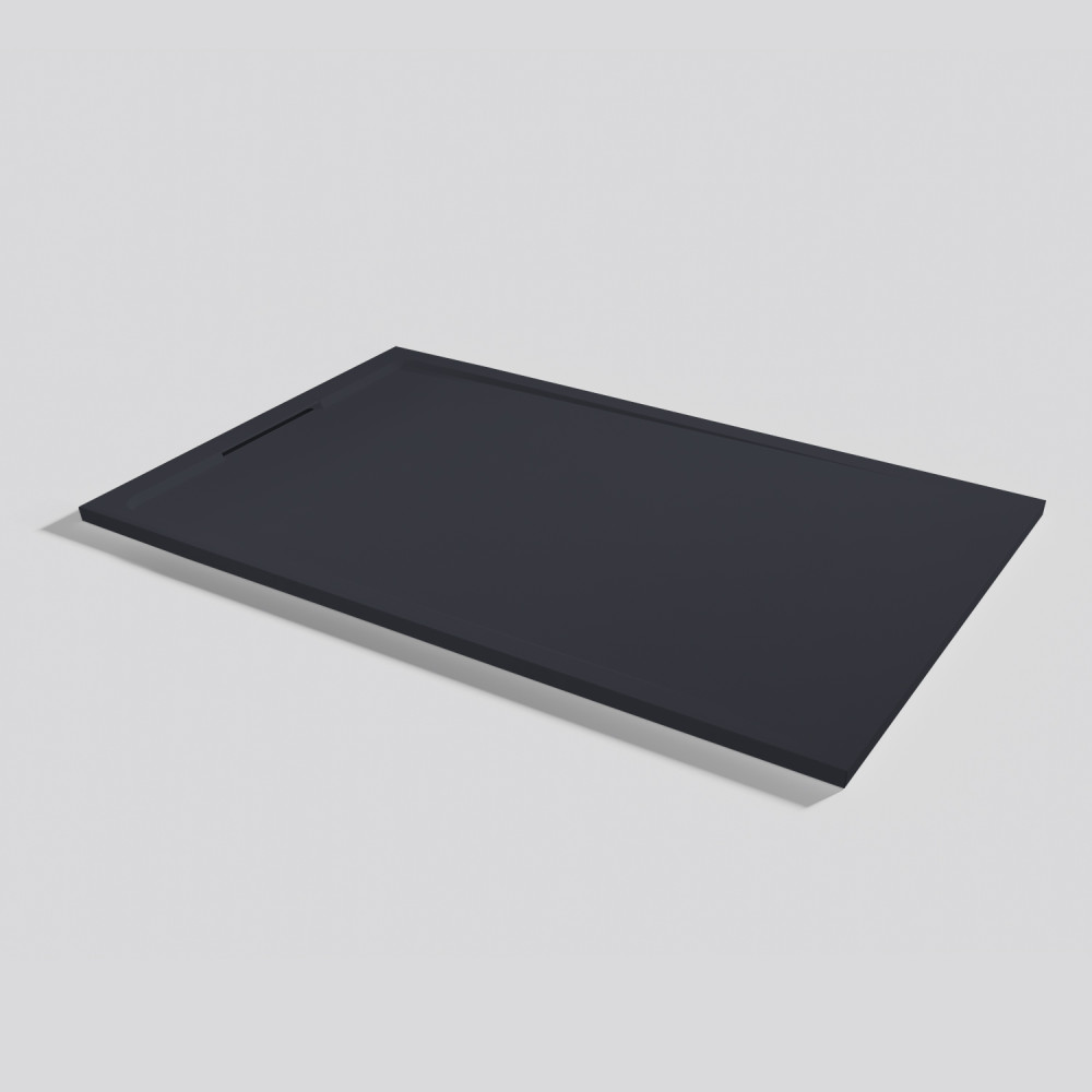 Plato de ducha Halo Zero Negro Rectangular 160x100