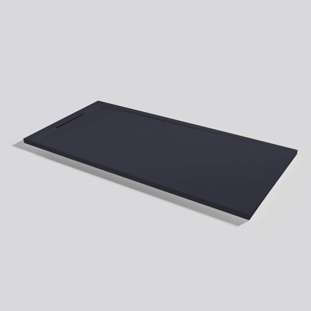 Plato de ducha Halo Zero Negro Rectangular 160x80