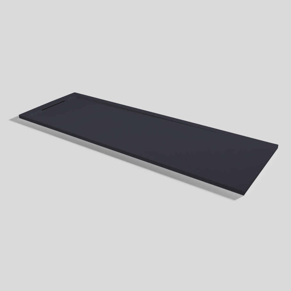 Plato de ducha Halo Zero Negro Rectangular 200x70