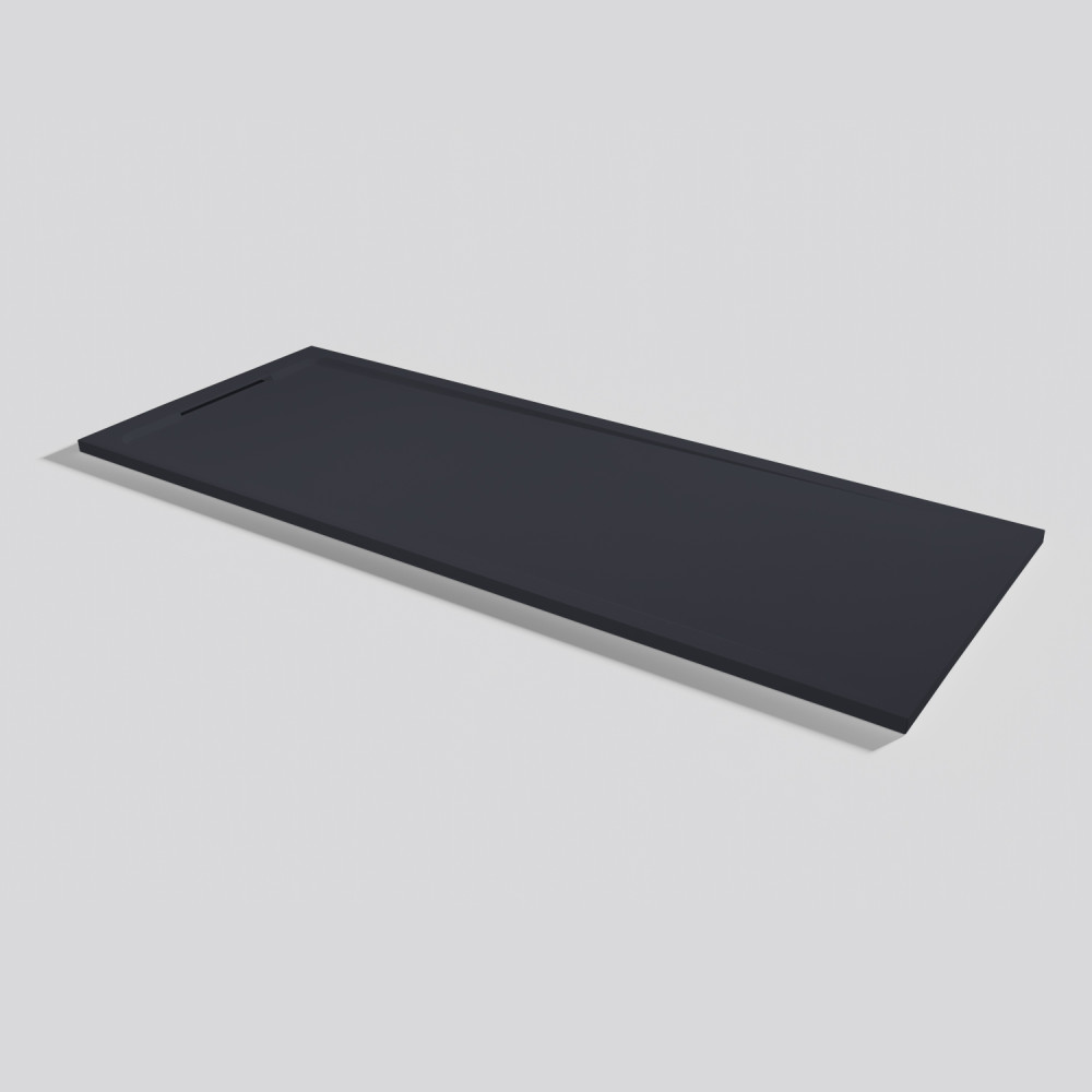 Plato de ducha Halo Zero Negro Rectangular 200x80