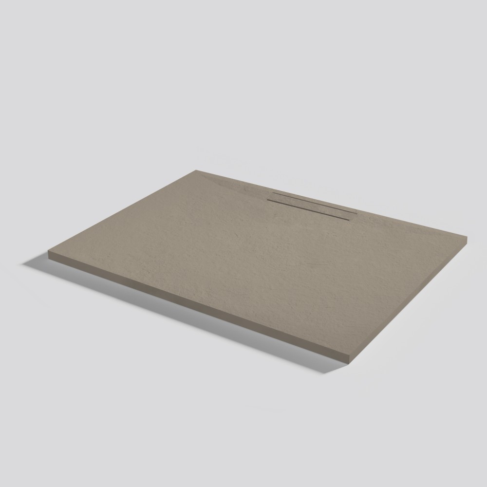 Shower tray Kos Slate Capuccino Rectangular 100x80