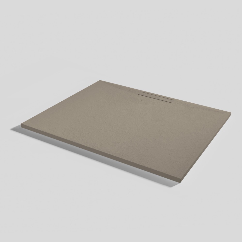 Plato de ducha Kos Slate Capuccino Rectangular 120x100