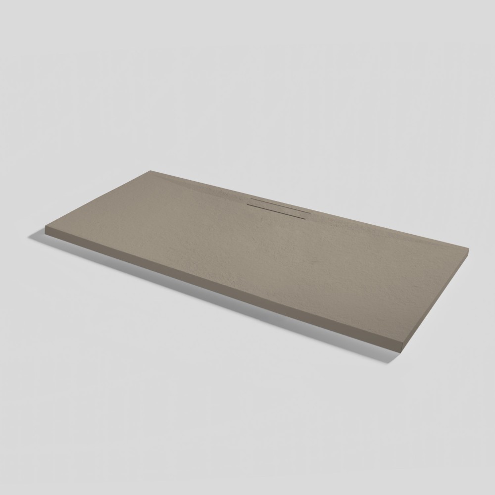 Shower tray Kos Slate Capuccino Rectangular 160x70