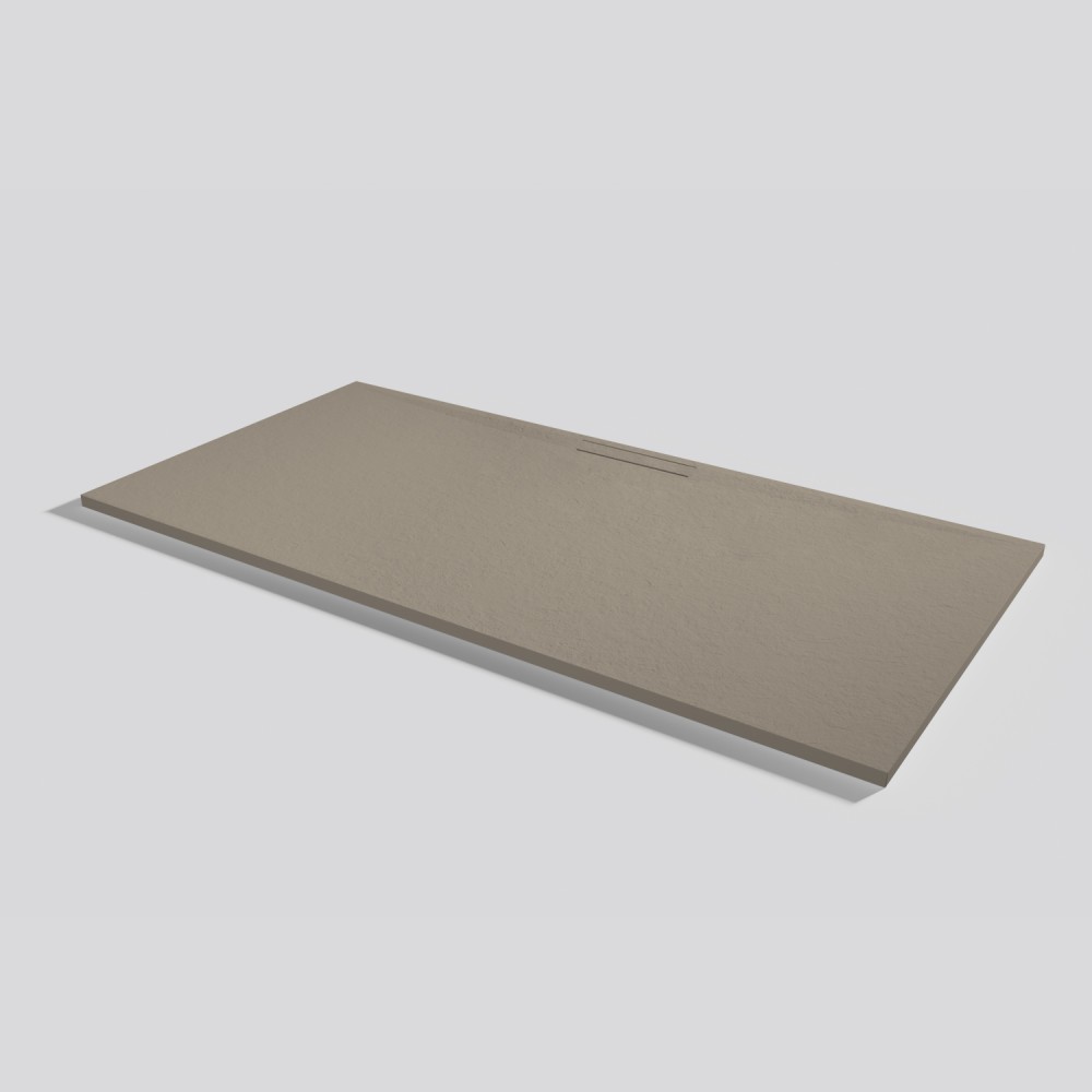Shower tray Kos Slate Capuccino Rectangular 200x100