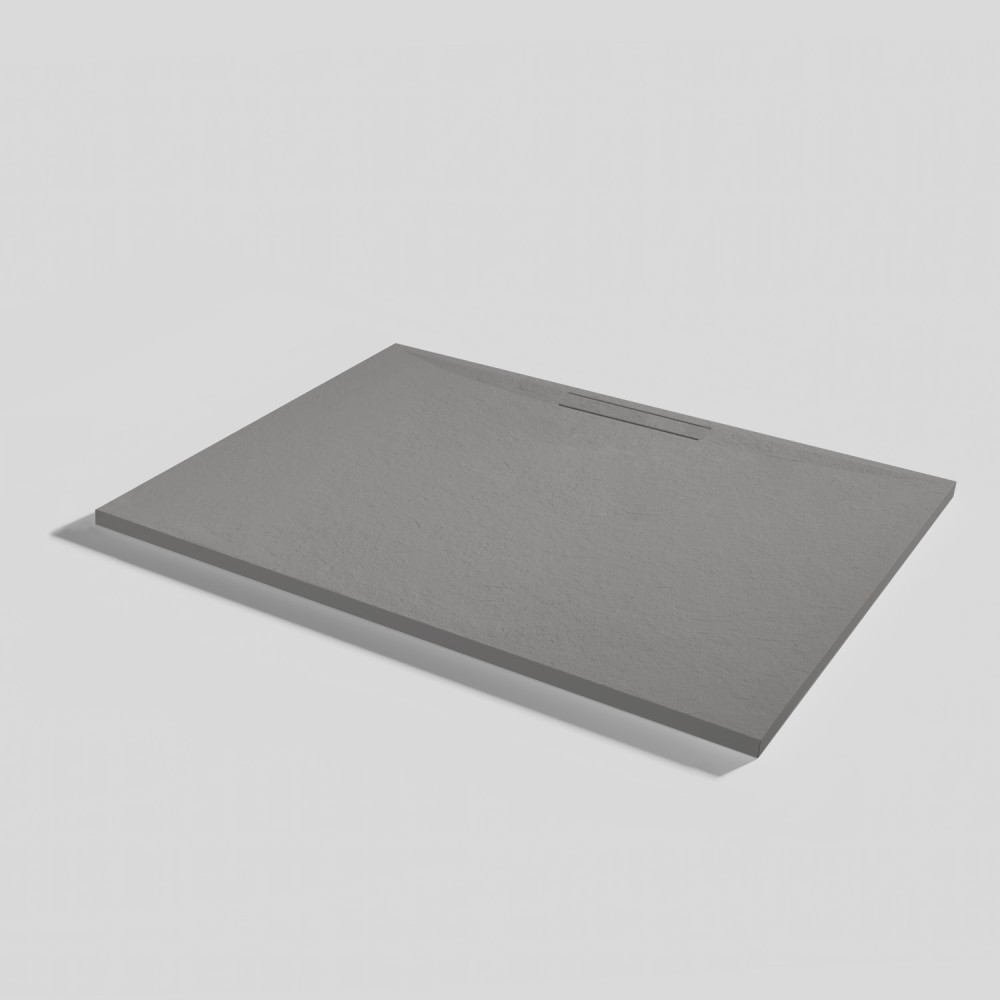 Plato de ducha Kos Slate Cemento Rectangular 120x90