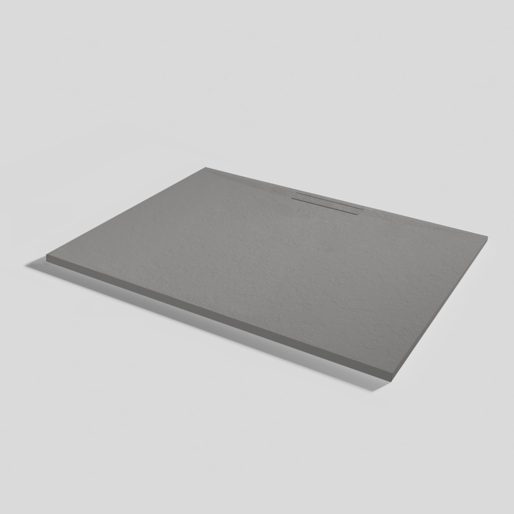 Plato de ducha Kos Slate Cemento Rectangular 140x100
