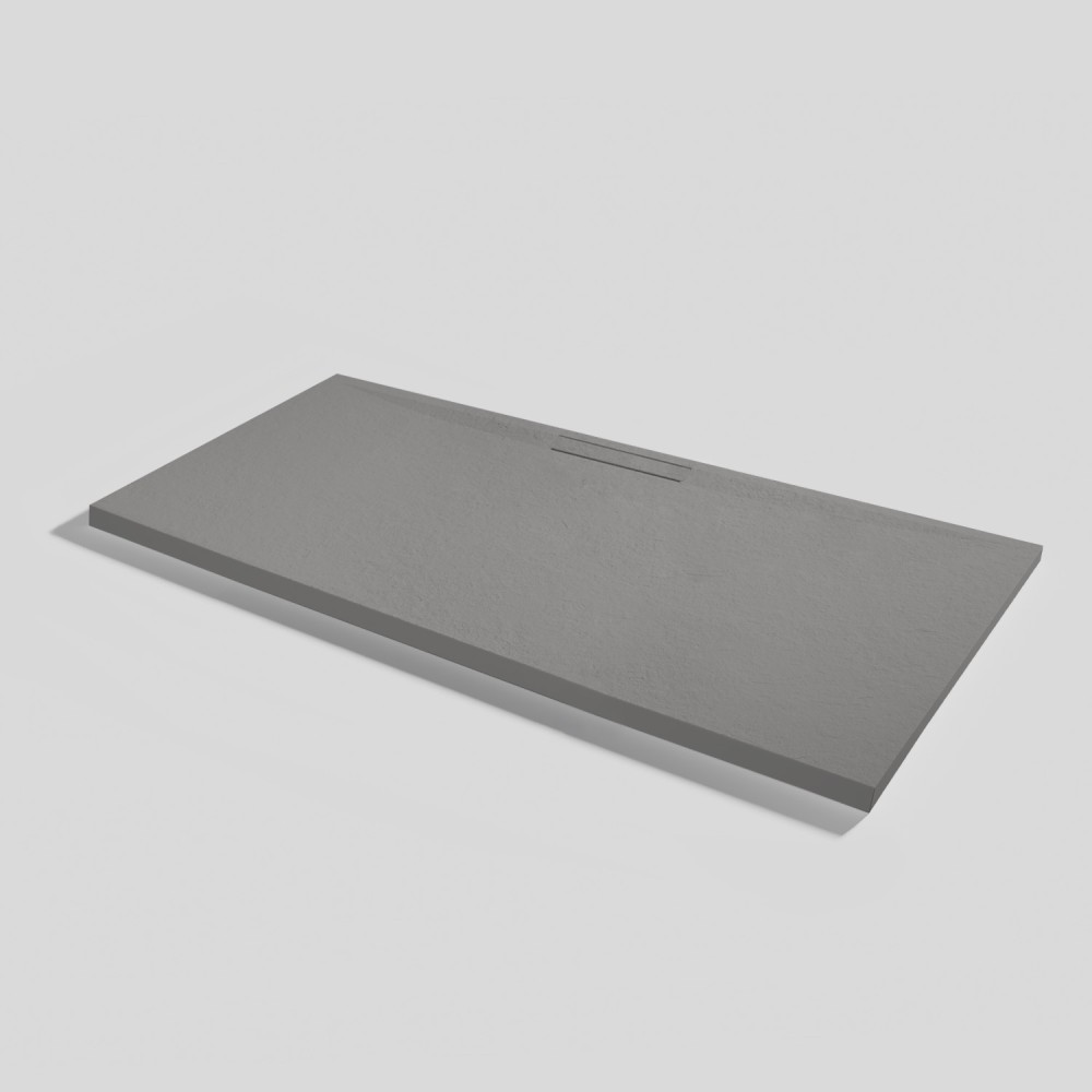 Duschwanne Kos Slate Cemento Rechteckig 160x80
