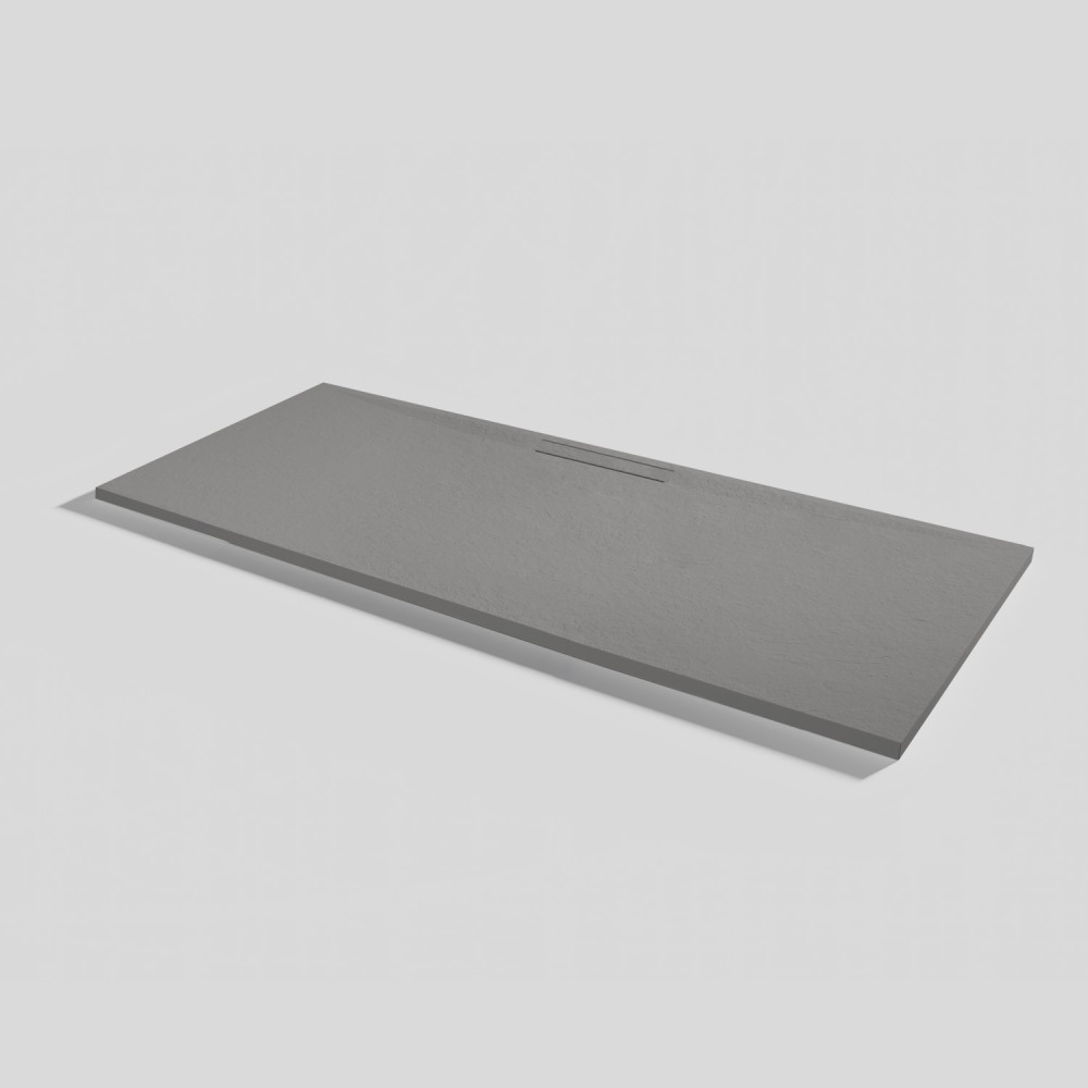 Shower tray Kos Slate Cemento Rectangular 180x70