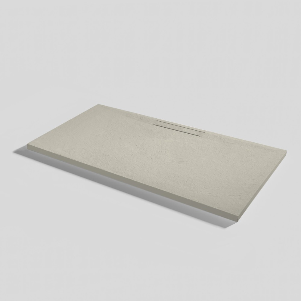 Plato de ducha Kos Slate Crema Rectangular 120x70