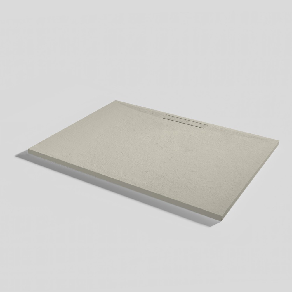 Plato de ducha Kos Slate Crema Rectangular 120x90