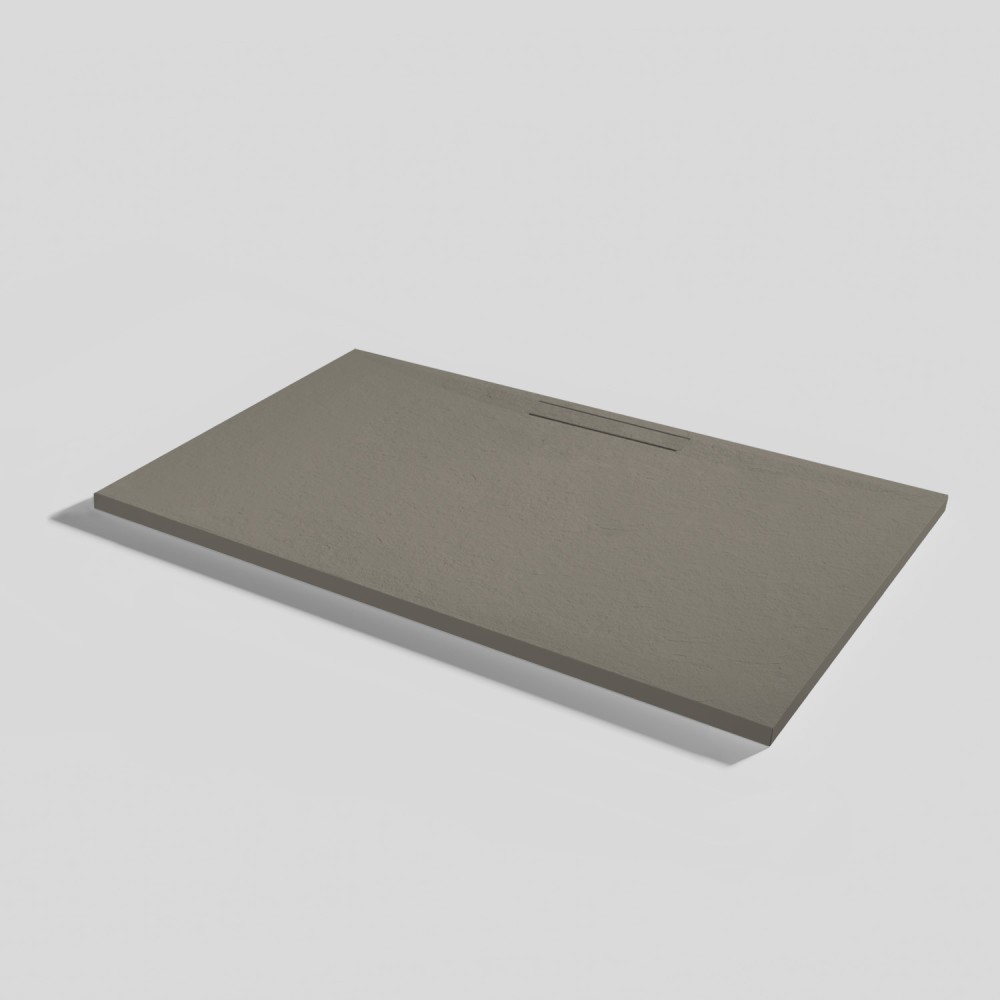 Plato de ducha Kos Slate Fango Rectangular 120x80