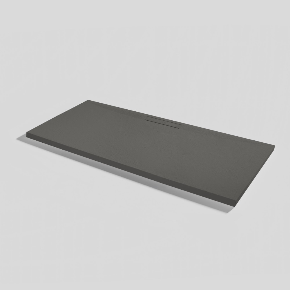 Shower tray Kos Slate Lava Rectangular 160x70