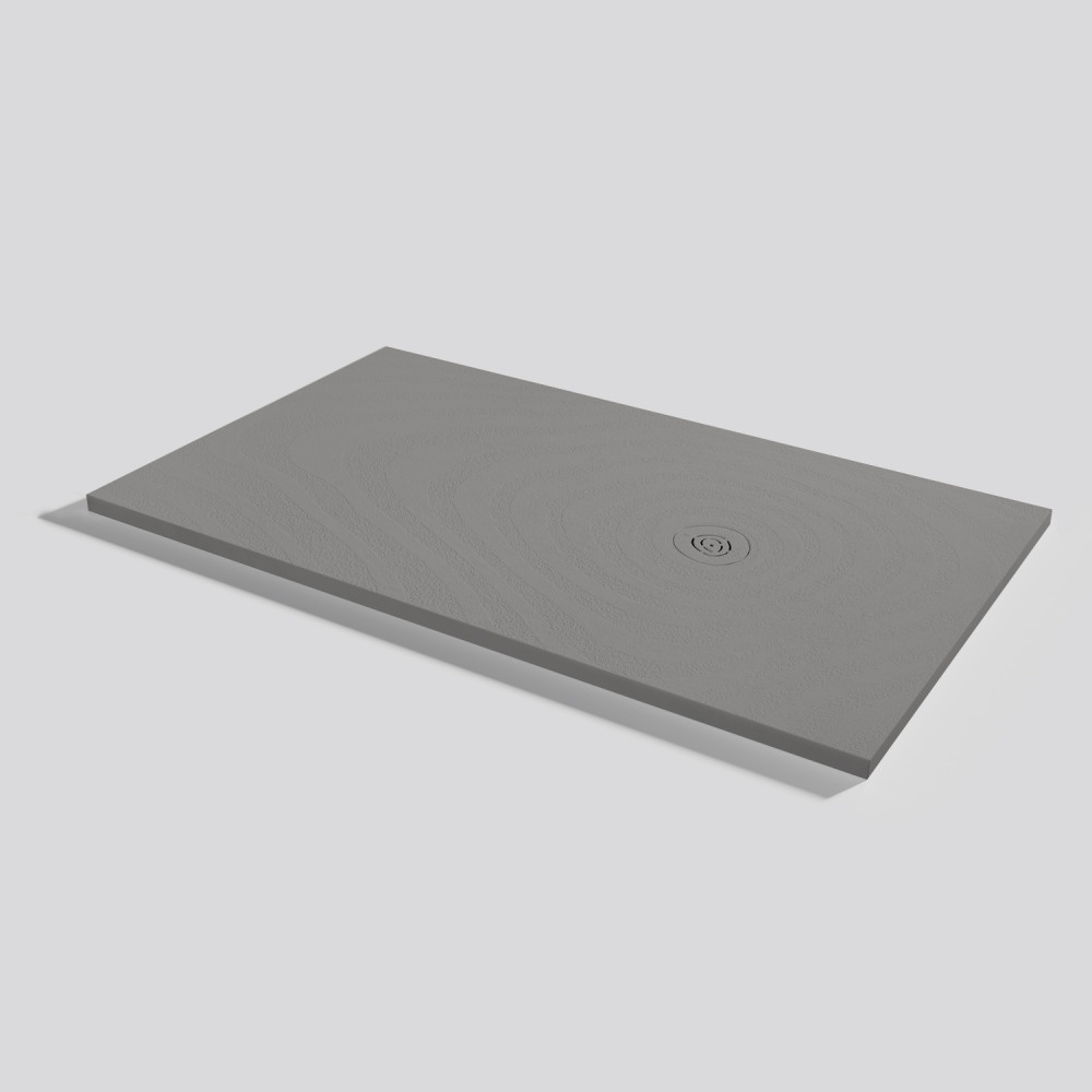 Plato de ducha Natur Wave Cemento Rectangular 160x90