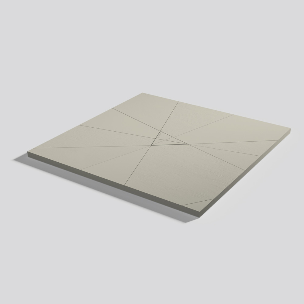 Plato de ducha Smart Quiz Crema Cuadrado 100x100