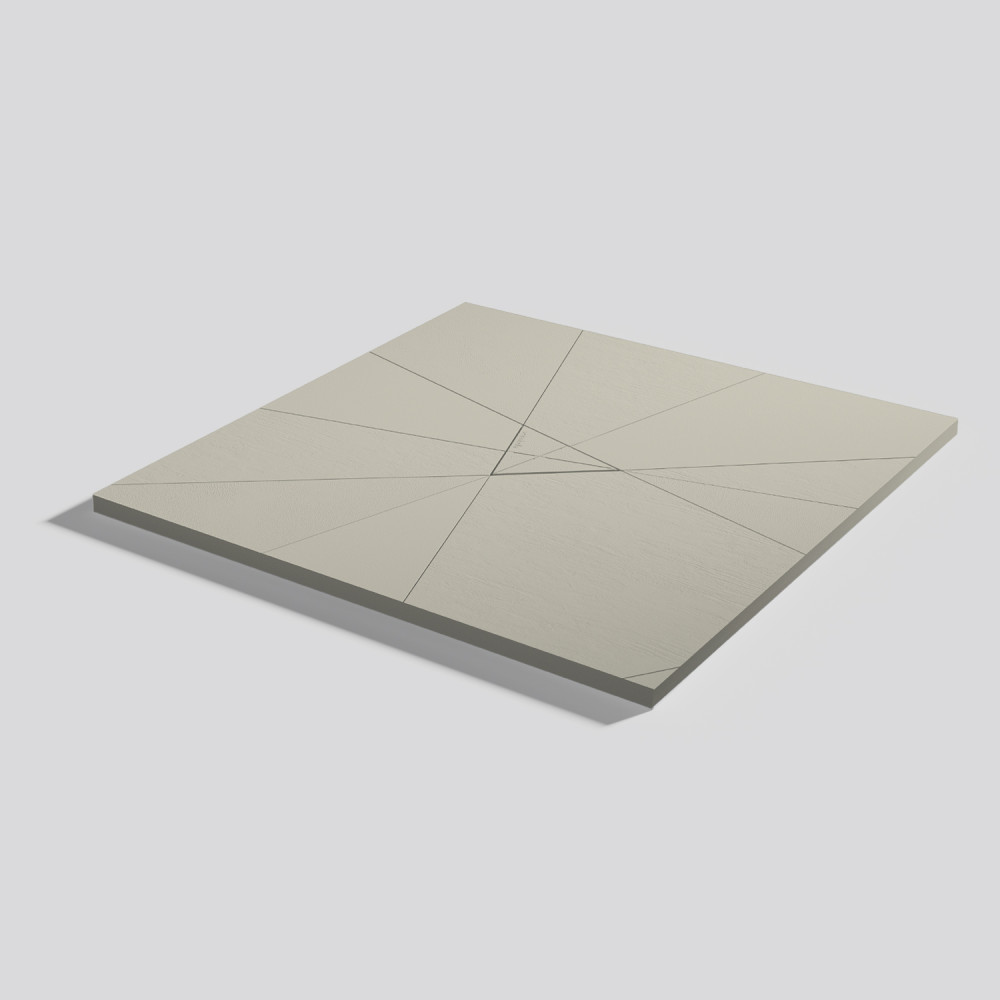 Plato de ducha Smart Quiz Crema Cuadrado 90x90