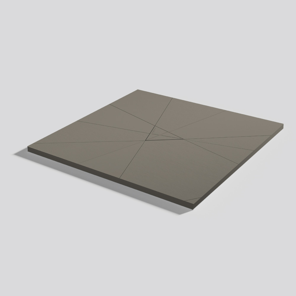 Plato de ducha Smart Quiz Fango Cuadrado 90x90