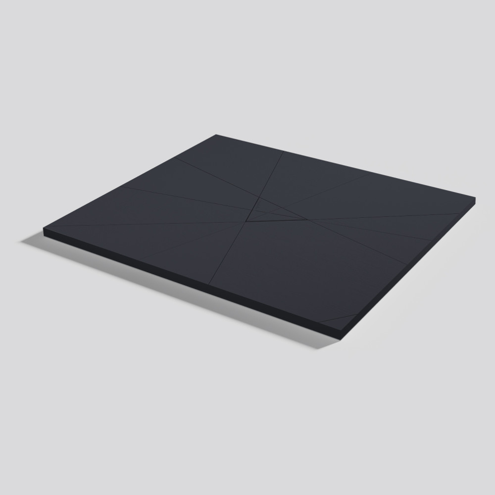 Plato de ducha Smart Quiz Negro Rectangular 100x90