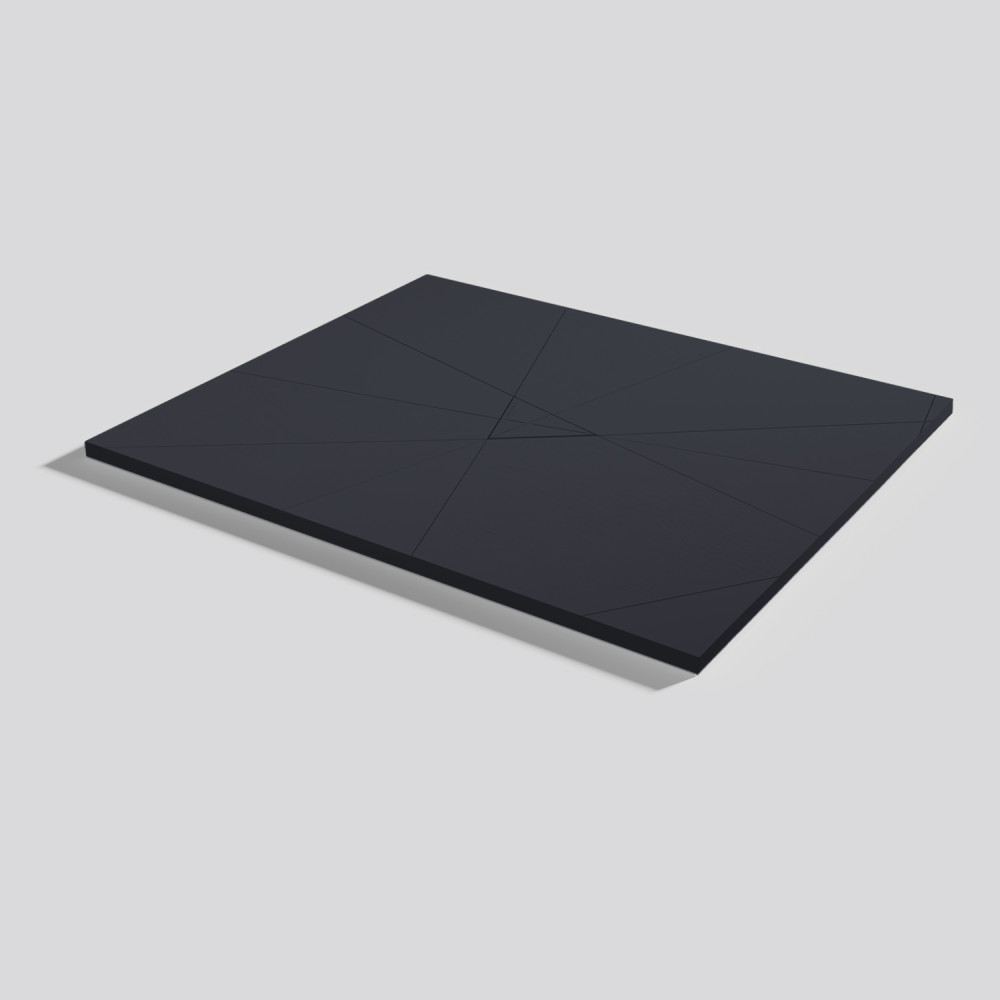 Plato de ducha Smart Quiz Negro Rectangular 120x100