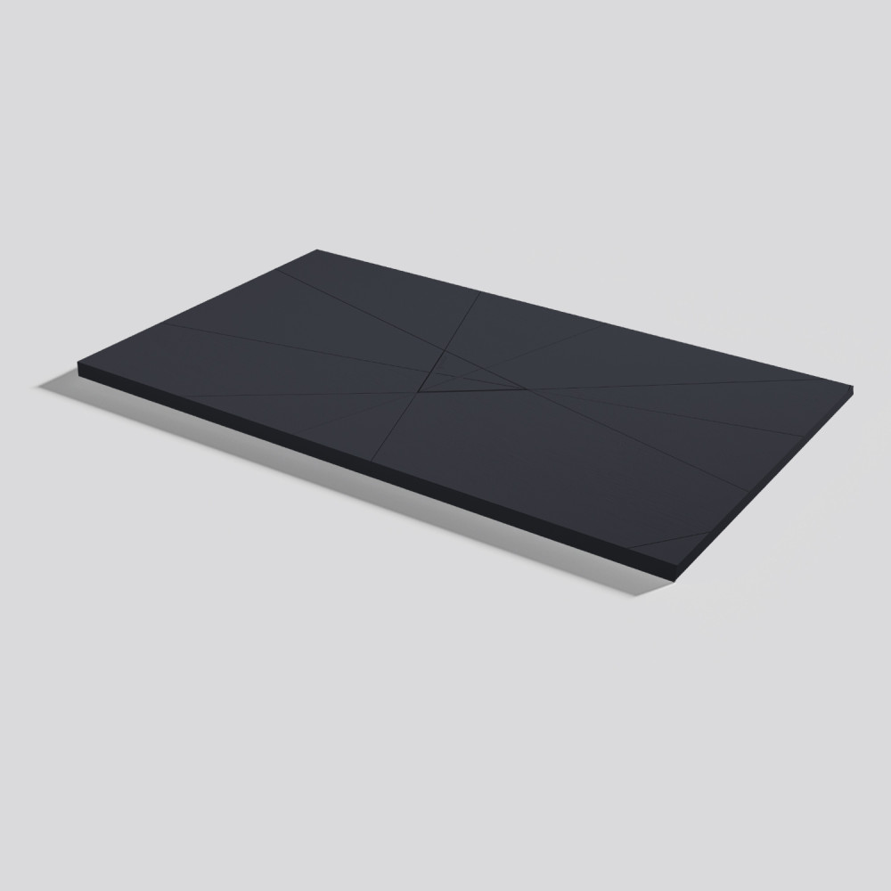 Plato de ducha Smart Quiz Negro Rectangular 120x70