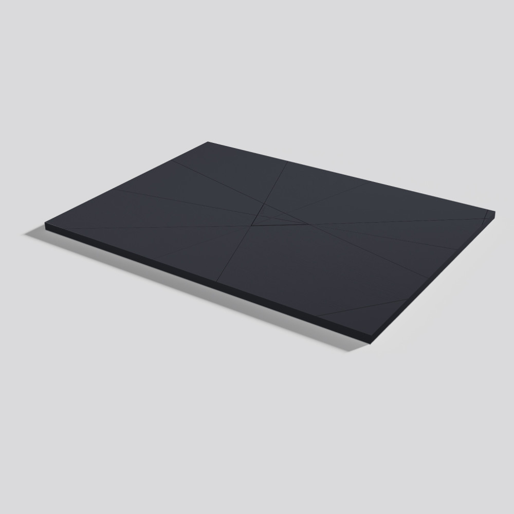 Plato de ducha Smart Quiz Negro Rectangular 120x90