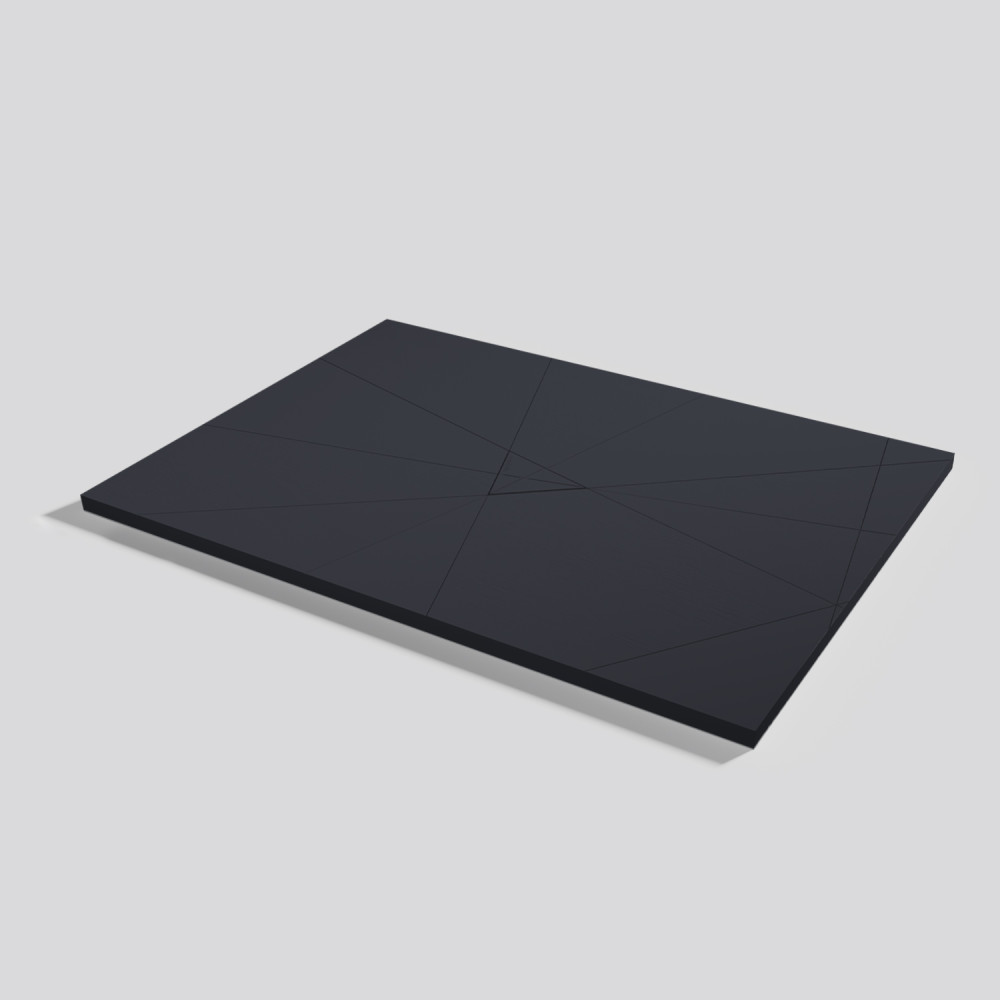 Plato de ducha Smart Quiz Negro Rectangular 140x100