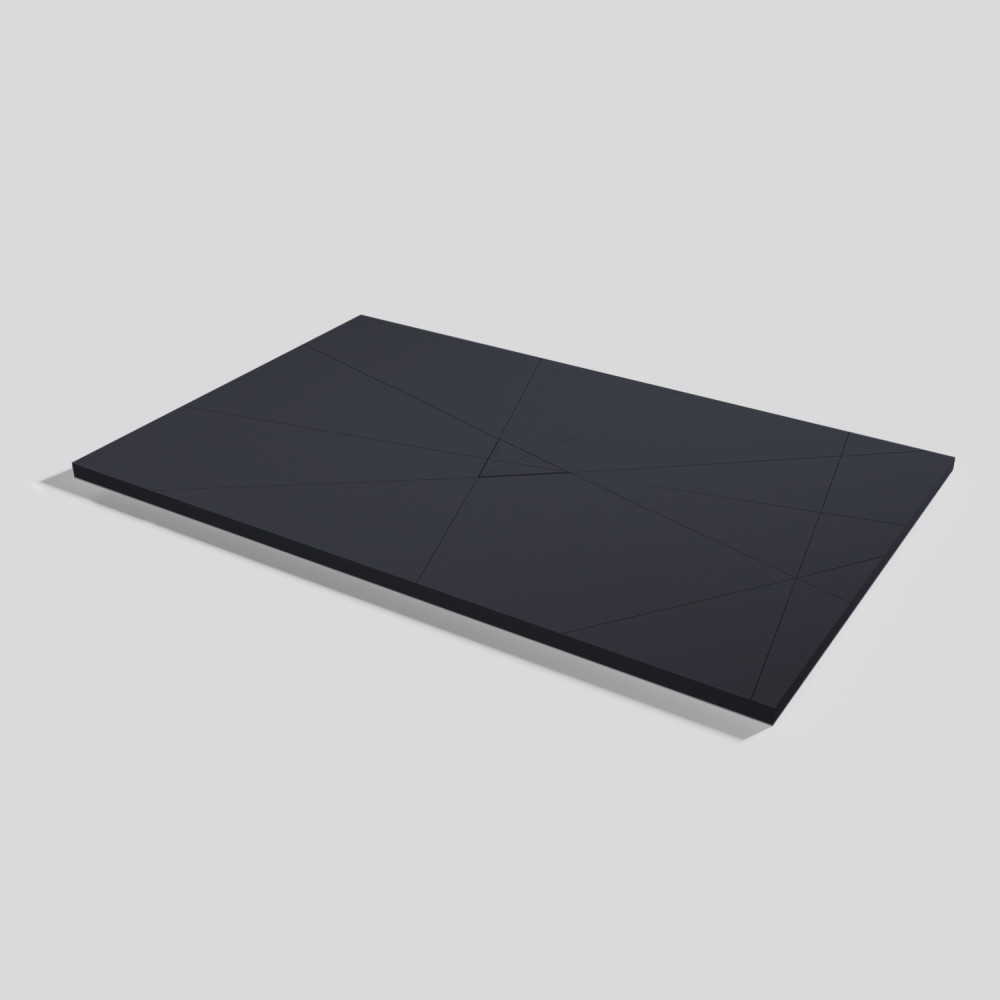 Plato de ducha Smart Quiz Negro Rectangular 160x100