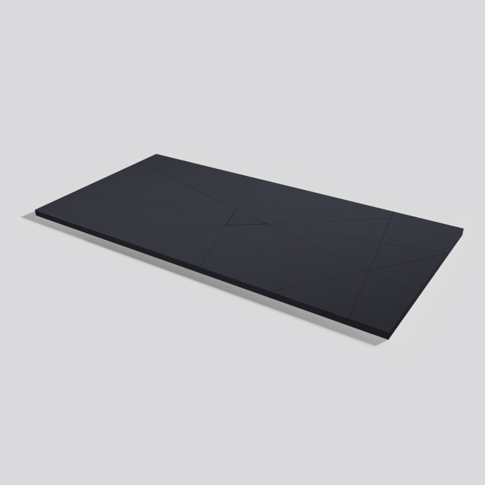 Plato de ducha Smart Quiz Negro Rectangular 180x90