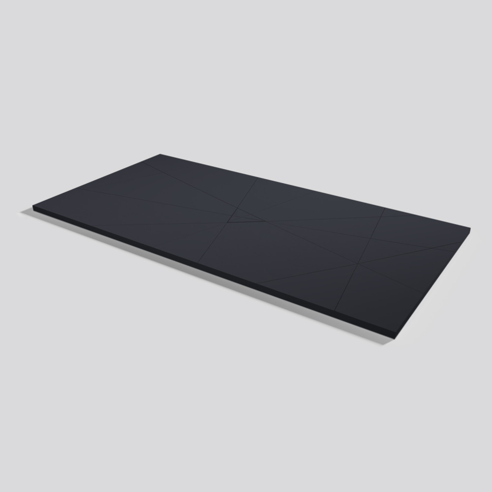 Plato de ducha Smart Quiz Negro Rectangular 200x100