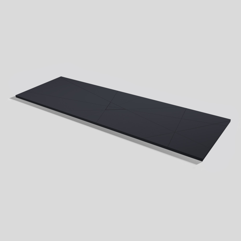 Plato de ducha Smart Quiz Negro Rectangular 200x70