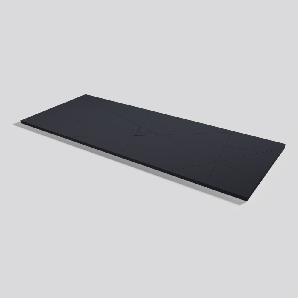 Plato de ducha Smart Quiz Negro Rectangular 200x80