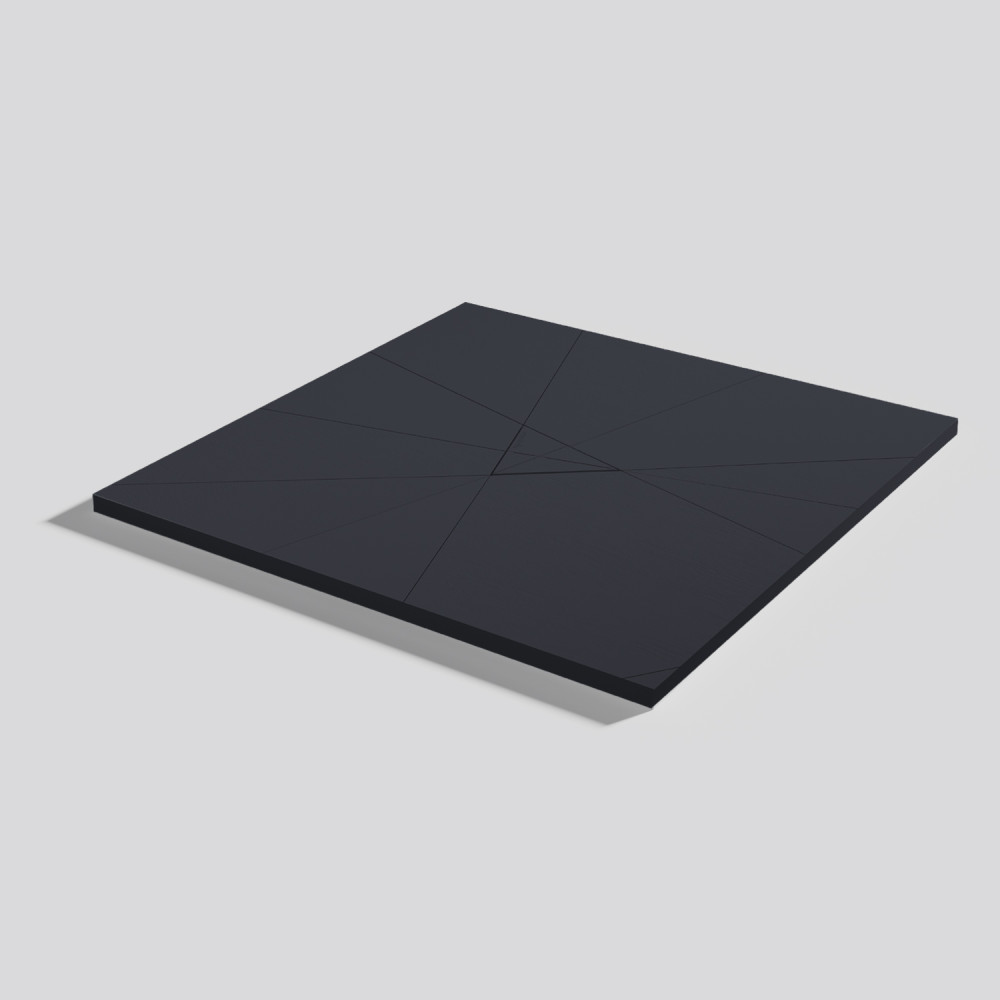 Plato de ducha Smart Quiz Negro Cuadrado 90x90