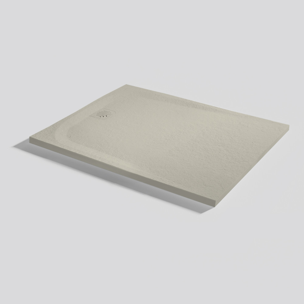 Plato de ducha Unic Slate Crema Rectangular 100x80