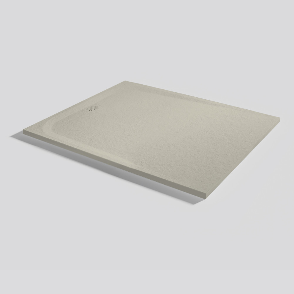 Plato de ducha Unic Slate Crema Rectangular 120x100