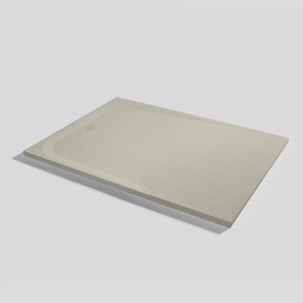 Plato de ducha Unic Slate Crema Rectangular 140x100