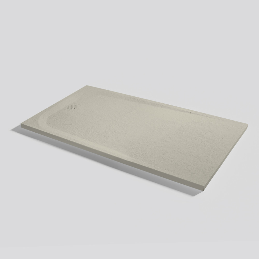 Plato de ducha Unic Slate Crema Rectangular 140x80