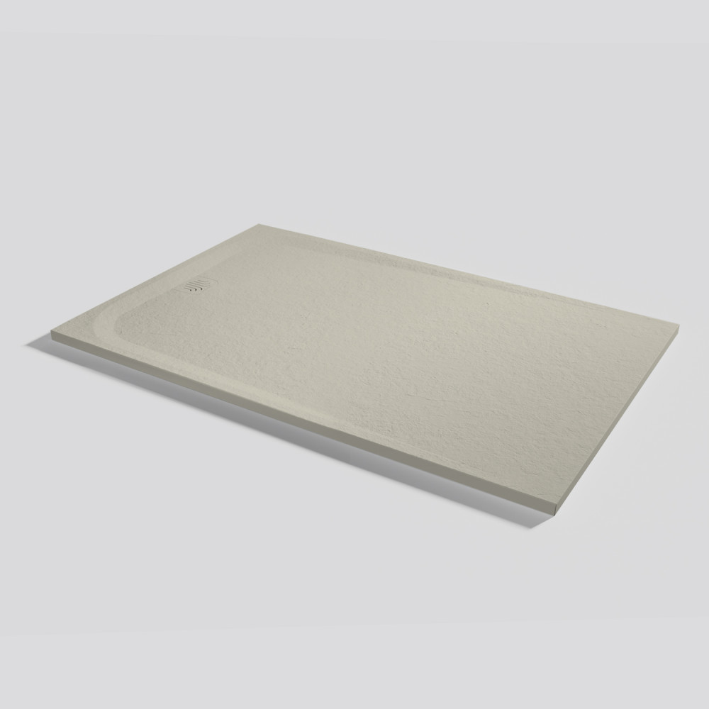 Plato de ducha Unic Slate Crema Rectangular 160x100