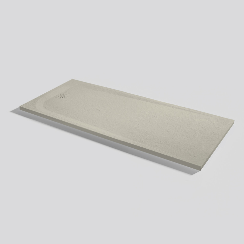 Plato de ducha Unic Slate Crema Rectangular 160x70