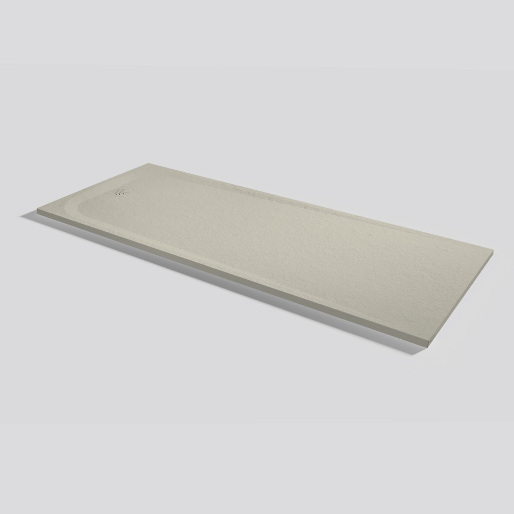 Plato de ducha Unic Slate Crema Rectangular 200x80