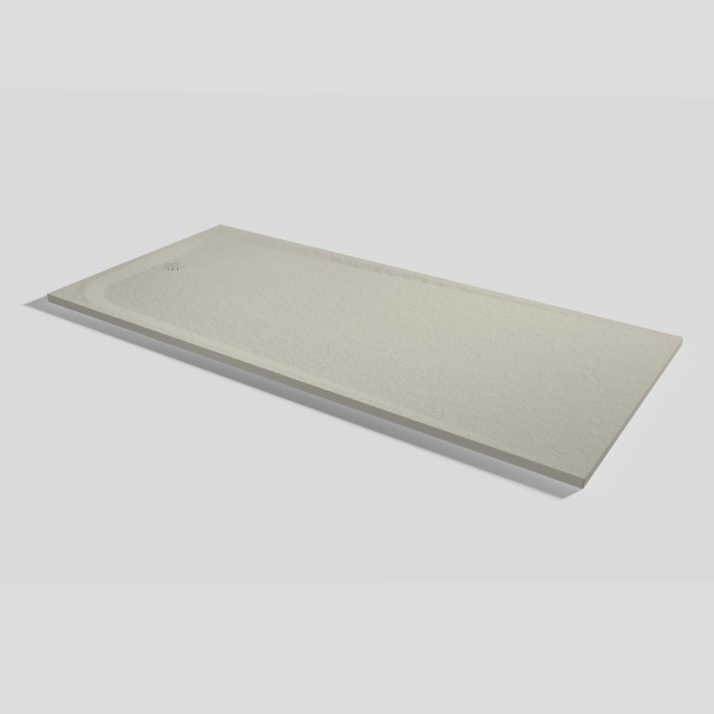 Plato de ducha Unic Slate Crema Rectangular 200x90