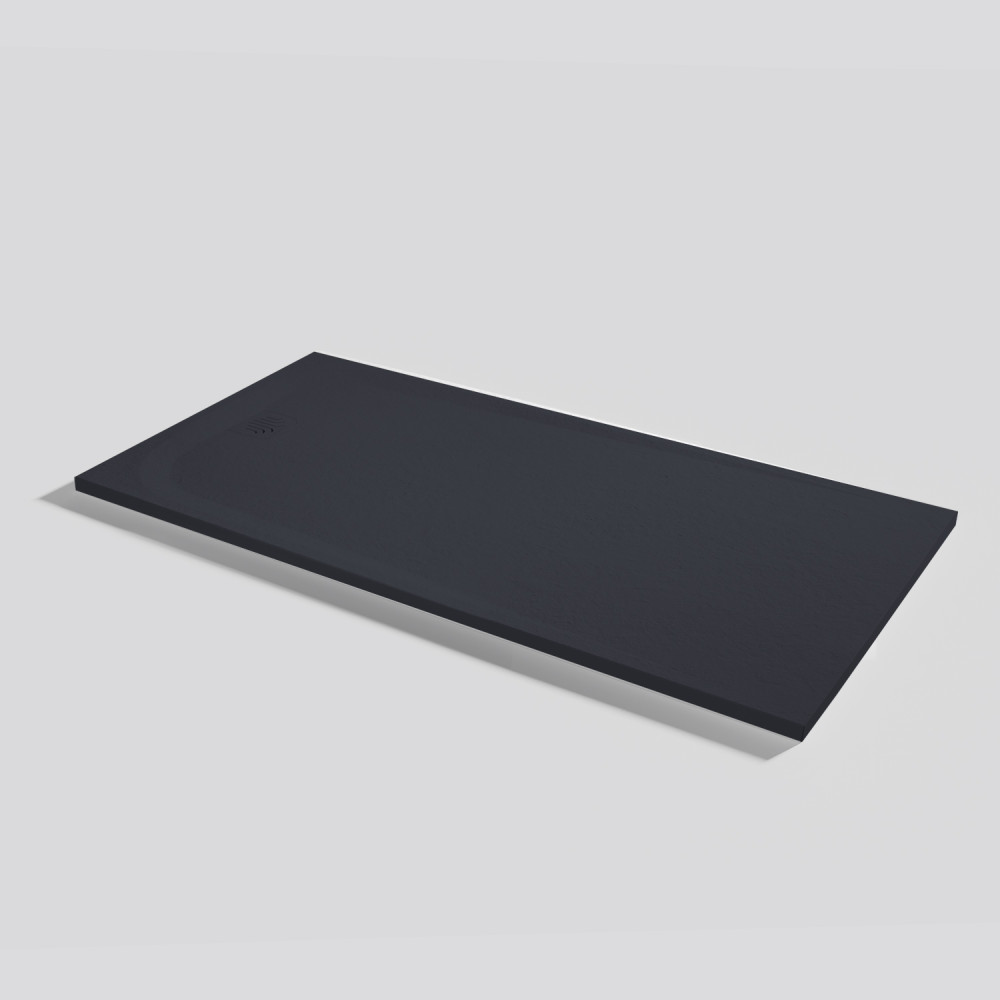 Plato de ducha Unic Slate Negro Rectangular 160x80